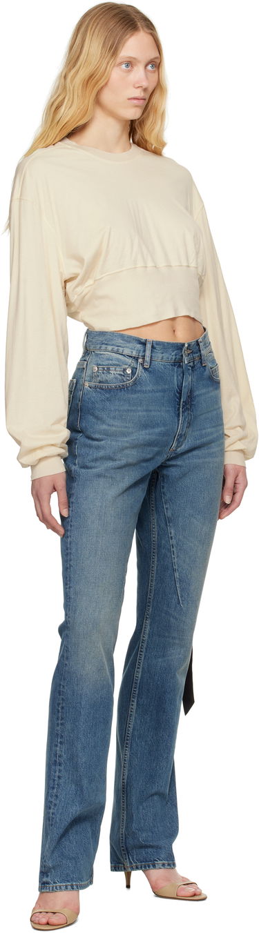 Krop-top Rick Owens Rick Owens DRKSHDW Tatlin Cropped Sweatshirt Bež | DS01E3225 BHNDB, 3