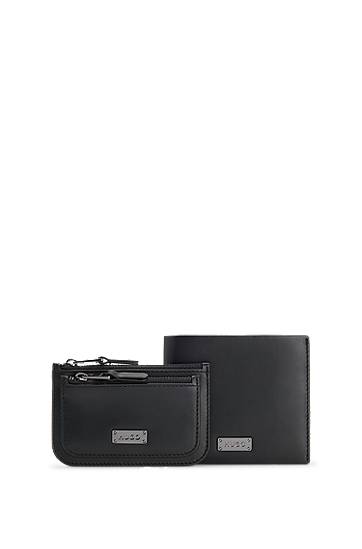 Denarnica BOSS Smooth Leather Wallet and Coin Case Set Črna | 50546130
