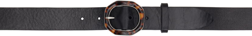 Pasovi rag & bone Rag & Bone Audrey Tortoiseshell Buckle Leather Belt Črna | WJW25SB1043LE43