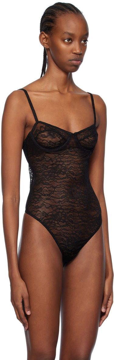 Bodi Anine Bing ANINE BING Via Lace Bodysuit Črna | A-10-9265-005, 3
