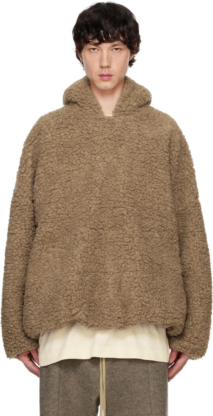 Pulover Fear of God Fleece Hoodie Rjava | FG24FW50-812PFL