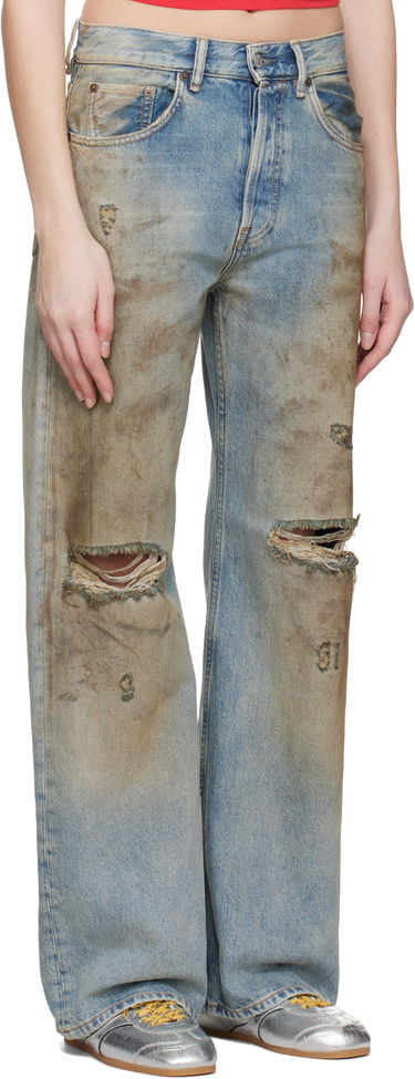 Kavbojke Acne Studios Loose-Fit 2021F Siva | A00402-, 1