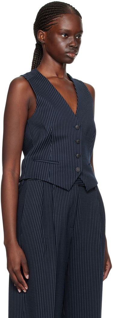 Telovnik rag & bone Priya Pinstripe Vest Modra | WAC23HT044LC44, 1