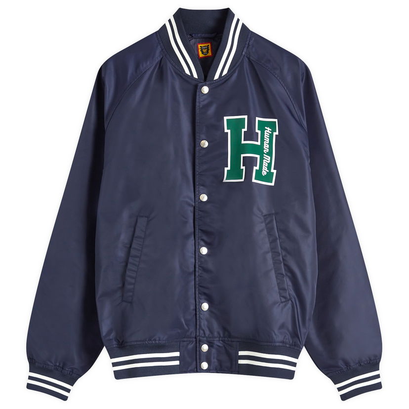 Bomber jakna Human Made Stadium Jacket Modra | HM28JK008-NY