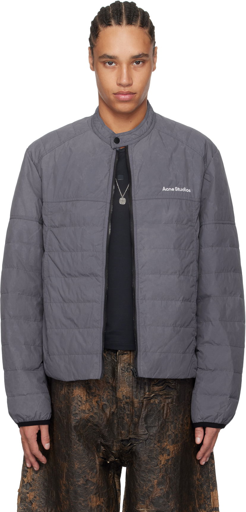 Puhovka Acne Studios Acne Studios Down Puffer Jacket Siva | B90812-
