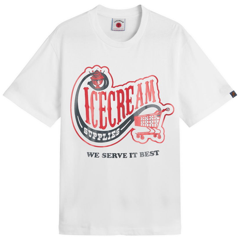 Majica BBC IceCream ICECREAM Convenience Store Graphic T-Shirt, Size Large Bela | IC25349-WHT
