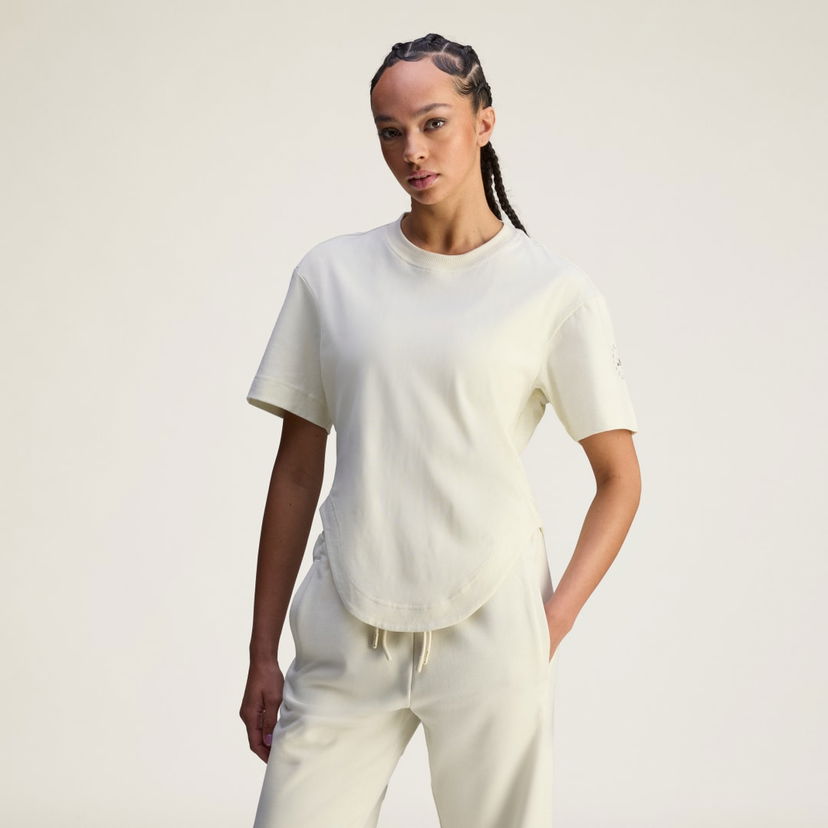 Majica adidas Performance Stella McCartney Sportswear Curved Hem T-Shirt Bela | JX6775