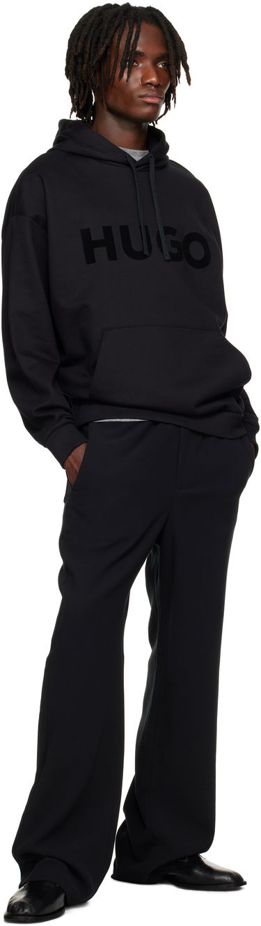Pulover BOSS Logo Bonded Hoodie Črna | 50529090, 3