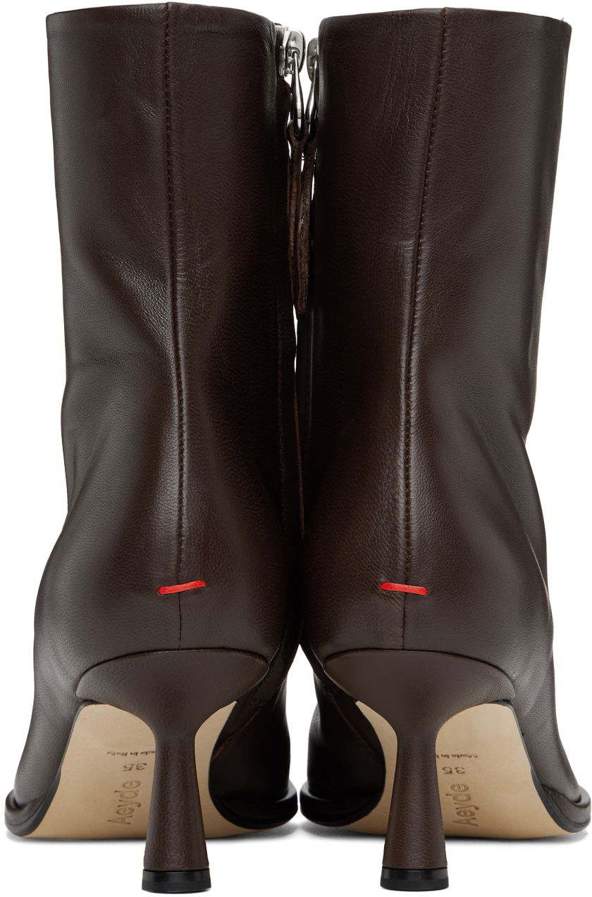 Oblačila Aeyde Aeyde Dorothy Ankle Boots Rjava | A11-AB-IRNR65ST99-FW24-953-007, 1