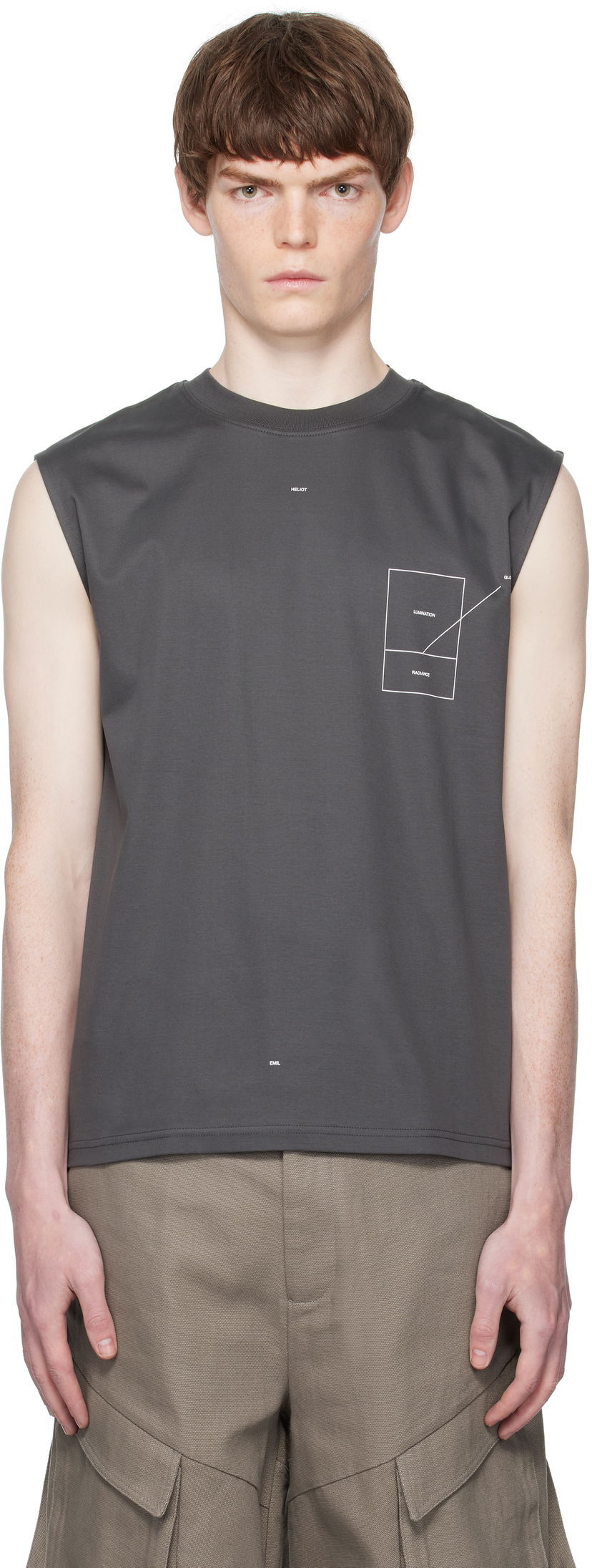 Majica brez rokavov HELIOT EMIL HELIOT EMIL Retina Tank Top Siva | PREAW25_M_09_145_DGY05