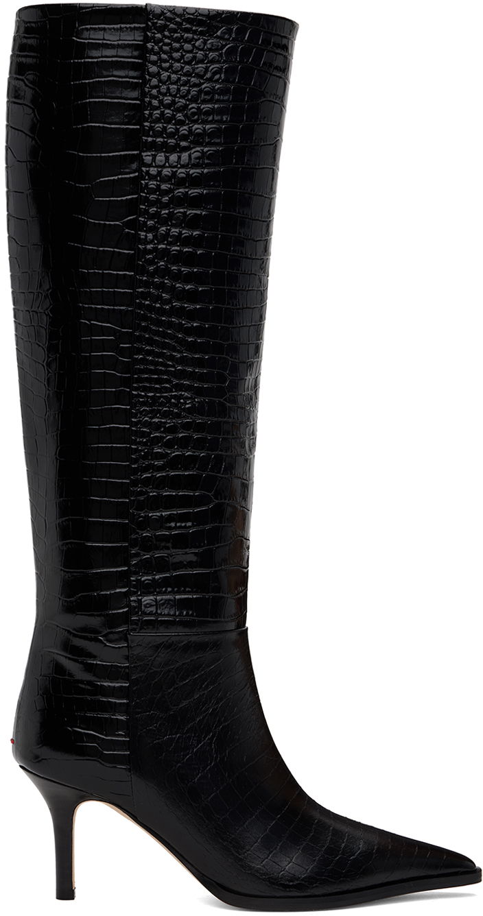 Nogavice Aeyde Aeyde Tula Leather Tall Boots Črna | A11-KB-TULP75ST95-FW24-800-065