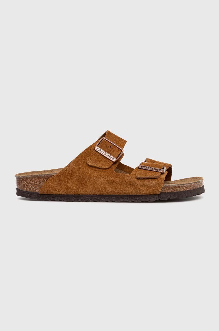 Superge in čevlji Birkenstock Birkenstock Arizona Suede Slides Rjava | 1027162, 0