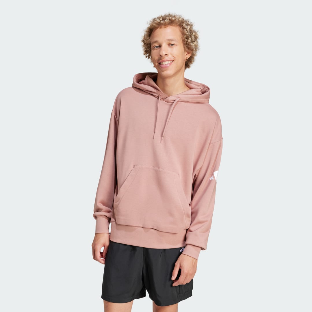 Pulover adidas Performance Loose Fit Terry Hoodie Roza | JF3598, 0