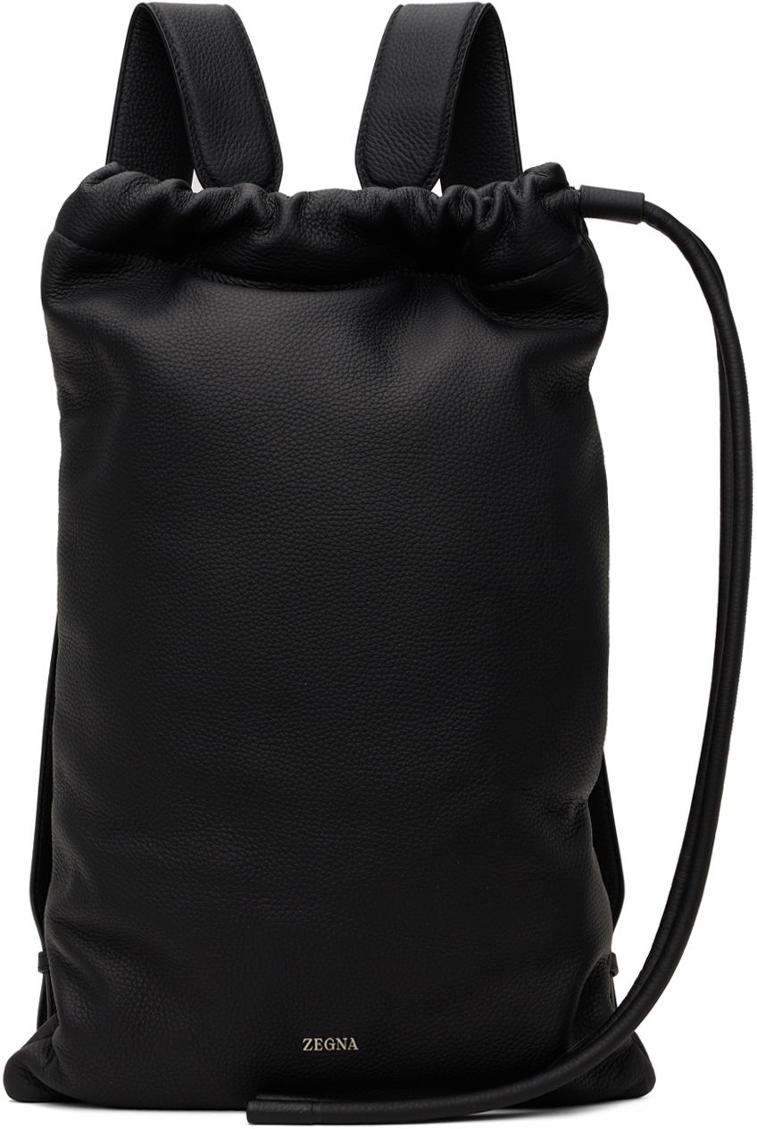Nahrbtnik ZEGNA Black Drawstring Črna | LHCVM-C2060Z, 0