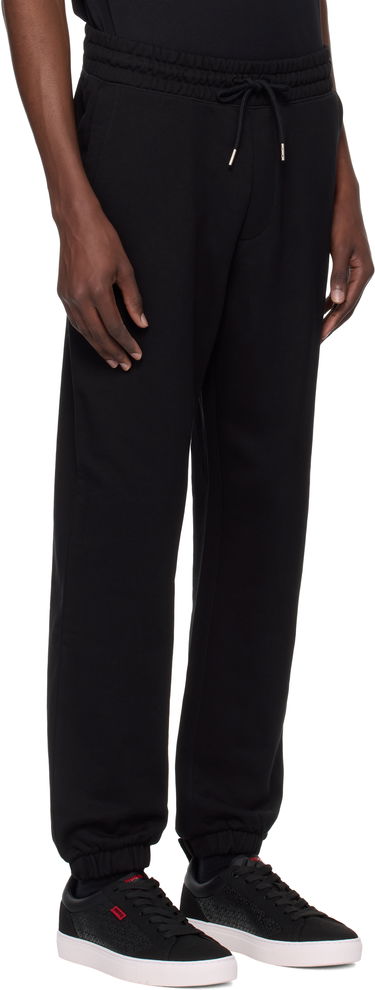 Trenirka BOSS HUGO Cotton-Terry Tracksuit Bottoms with Split Logo Modra | 50542866, 2