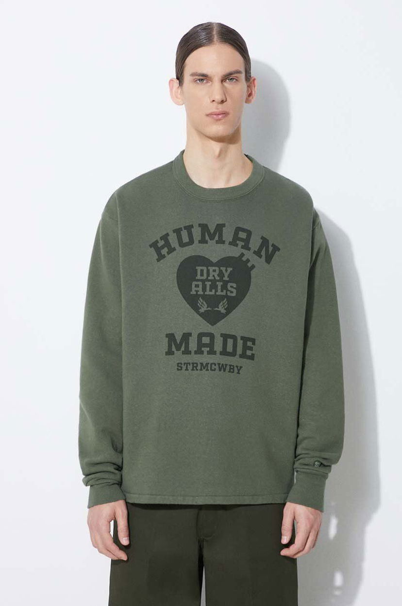 Pulover Human Made Graphic Print Sweatshirt Zelena | HM27CS020