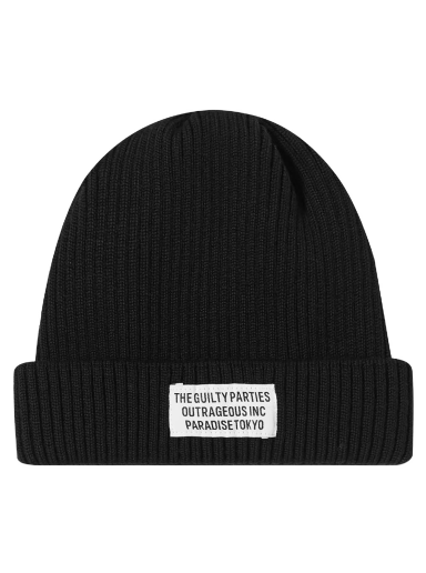 Beanie WACKO MARIA Wool Knit Watch Cap Črna | 21FW-WMA-CP03-BLK