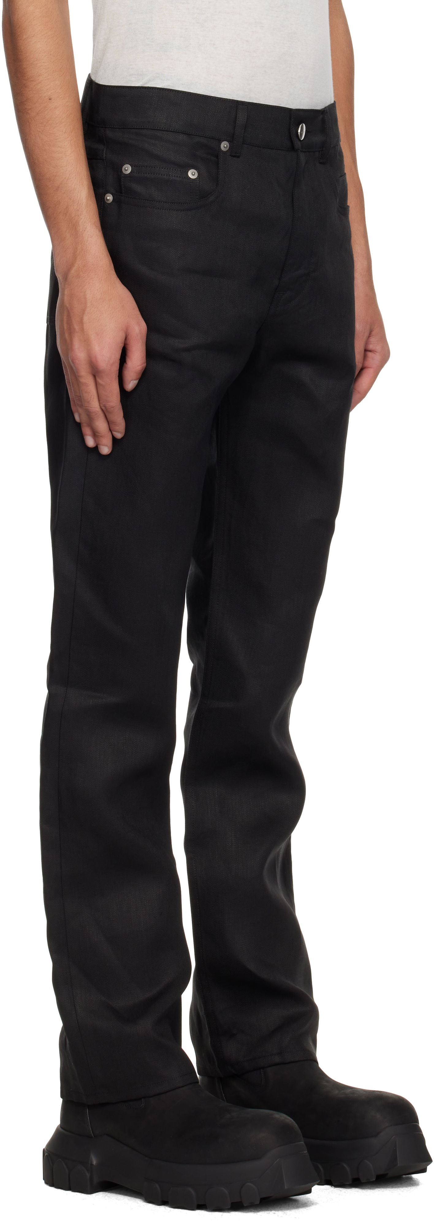 Kavbojke Rick Owens Rick Owens Hollywood Headon Utility Jeans Črna | RR01E5308 TWL, 1