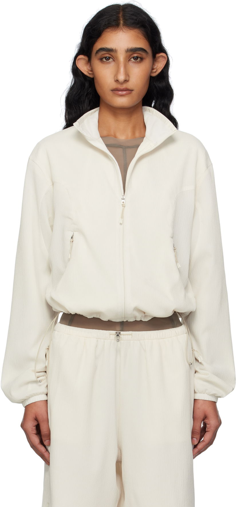 Jakna On Running Zendaya Edition Cropped Track Jacket Bela | 1WF31103504