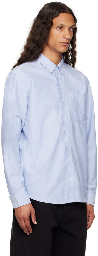 Srajce Carhartt WIP Embroidered Logo Oxford Shirt Modra | I030799, 1