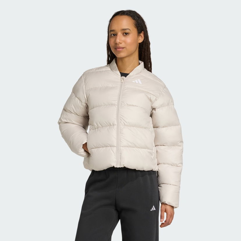 Puhovka adidas Performance Essentials Climawarm Synthetic Down Puffer Jacket Bež | JX7826