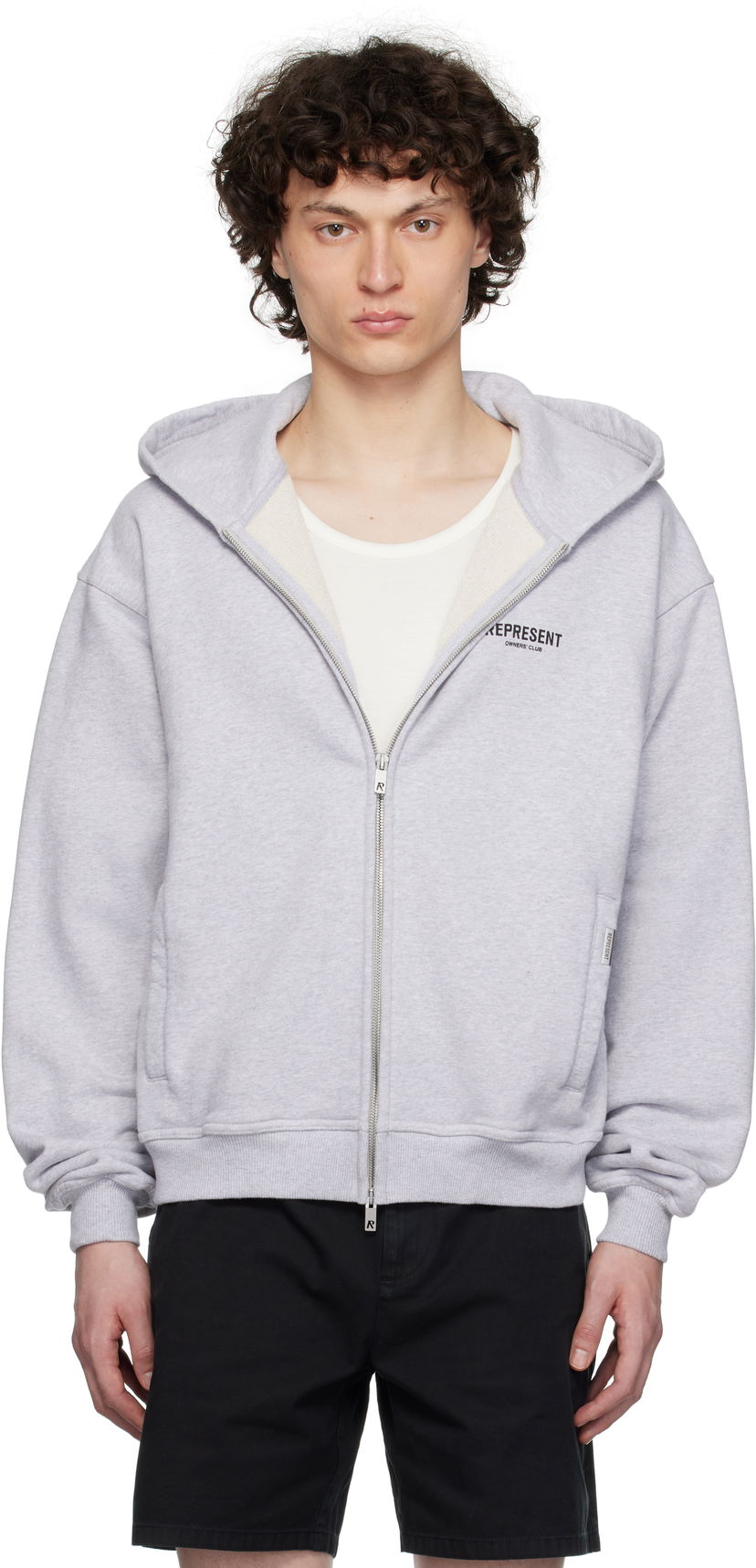 Pulover Represent Clo Represent 'Owners Club' Zip Hoodie Siva | OCM41122