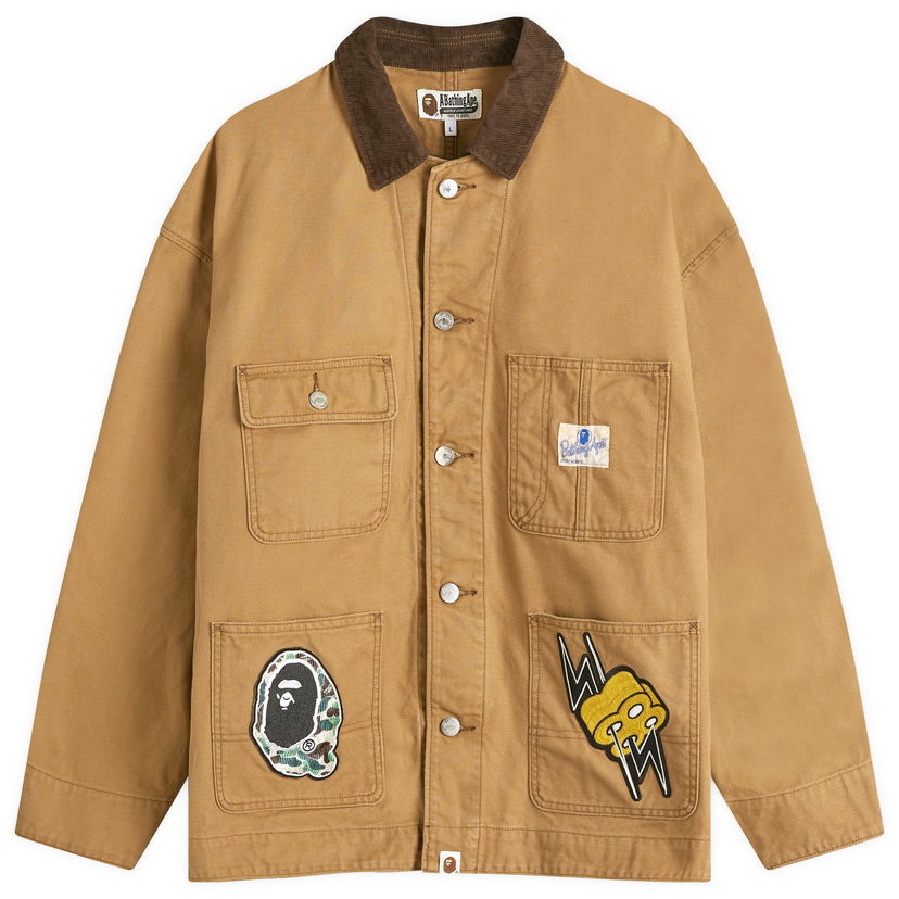 Jakna BAPE A Bathing Ape Washed Duck Coverall Jacket Bež | 001LJK301007M-BGE