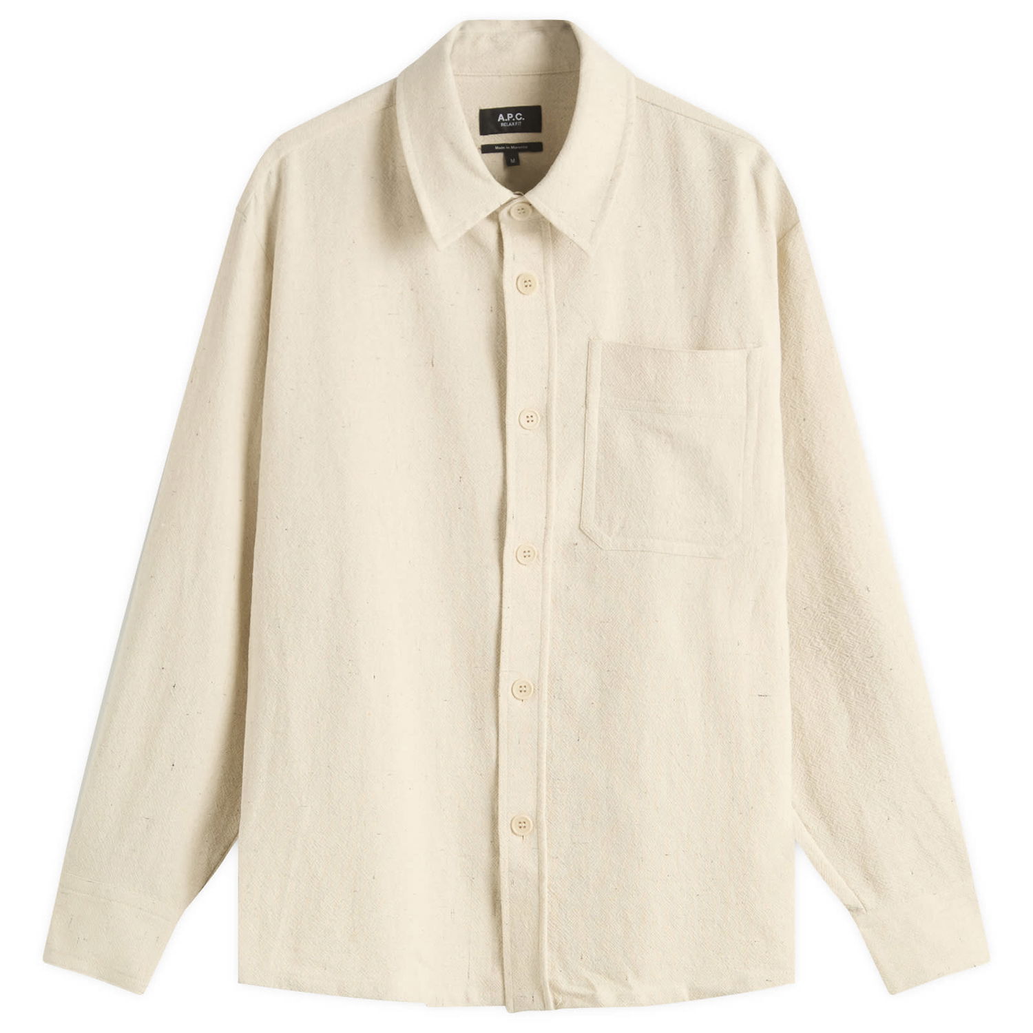 Srajce A.P.C. Men's Basile Marl Cotton Overshirt Bež | COGEV-H02709-AAD, 1