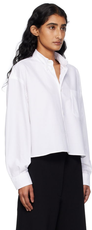 Srajce A.P.C. A.P.C. Sophia Cropped Oxford Shirt Modra | COECK-F12632, 4