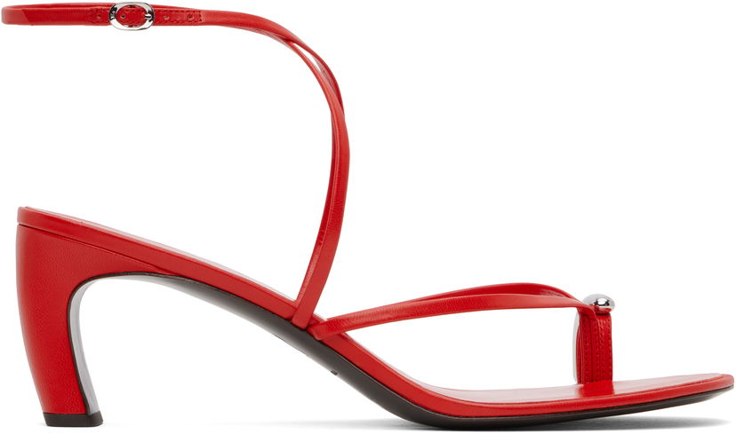 Nega čevljev Tory Burch Tory Burch Pierced Strappy Heeled Sandals Rdeča | 168239-600