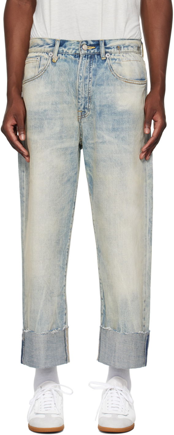Kavbojke R13 R13 Cuffed X-Boyfriend Jeans Modra | R13MD111-D218C