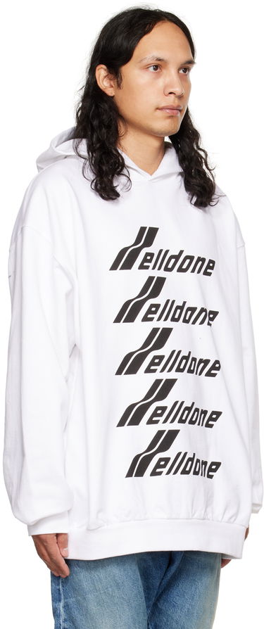 Pulover We11done We11done Print Hoodie Bela | WD-TH3-22-729-U-WH, 1