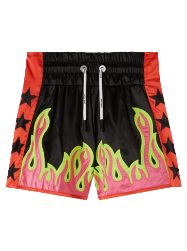 Kratke hlače Palm Angels Burning Fighter Short Črna | PMCB028F22FAB0011032