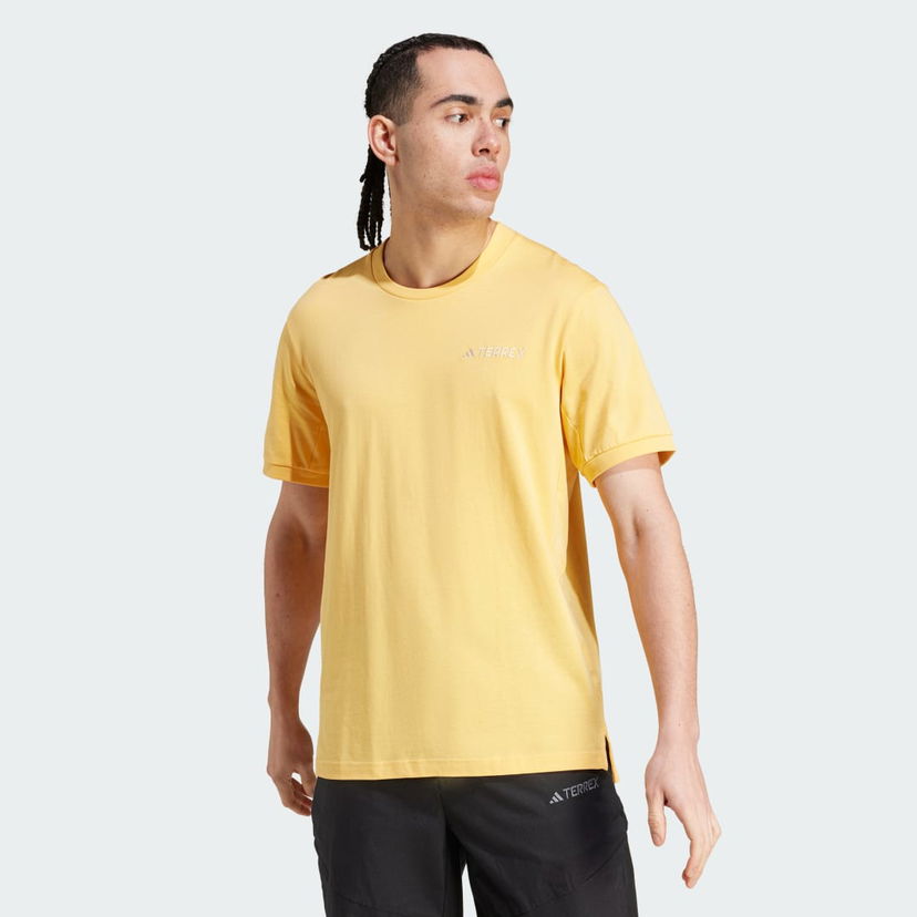 Majica adidas Performance Terrex Short Sleeve Logo T-Shirt Rumena | IN4616