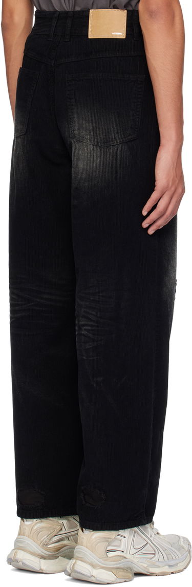 Kavbojke We11done We11done Distressed Corduroy Trousers Črna | WD-PT2-24-230-M-BK, 2