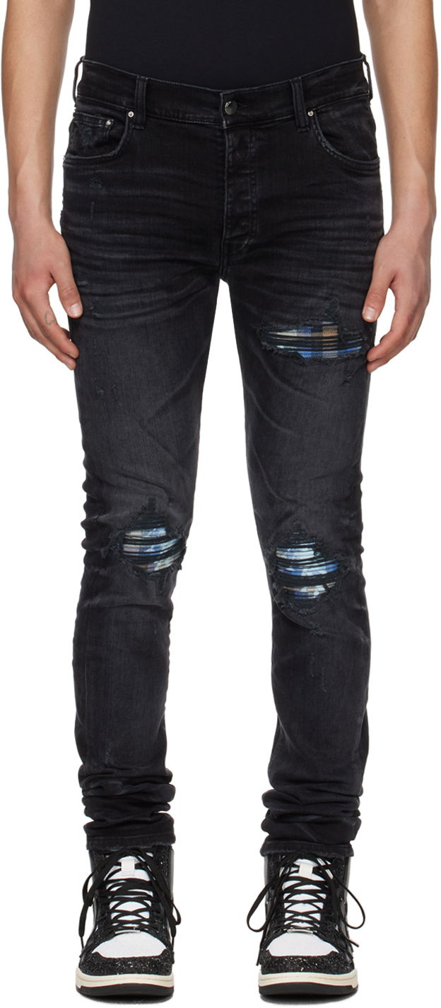 Kavbojke AMIRI Distressed Jeans Črna | PS24MDS004