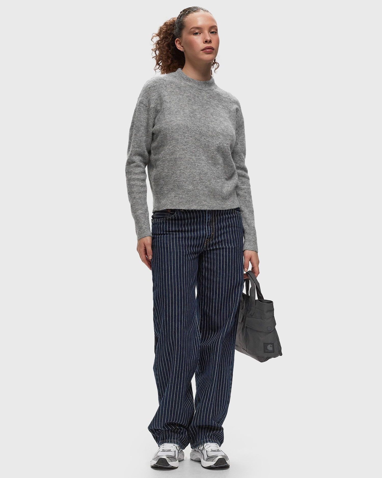 Pleteni pulover Samsoe Samsoe Samsøe & Samsøe ANOUR O-N Pullover, Size L Siva | F18422025-GREY-MEL, 1