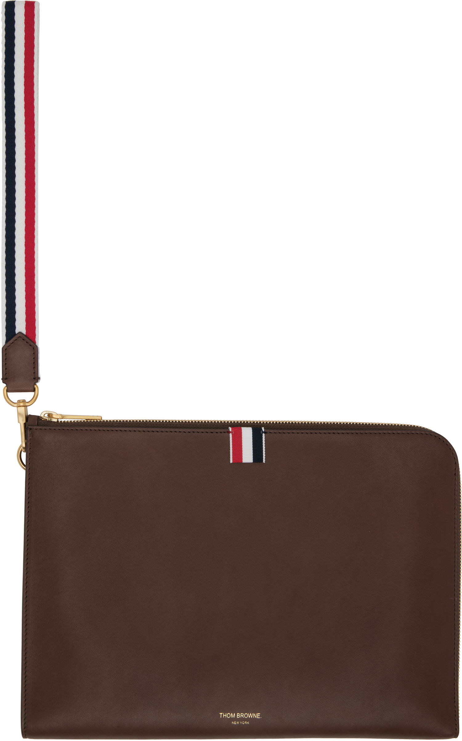Denarnica Thom Browne Thom Browne Soft Calfskin Medium Gusset Document Holder Rjava | MAC083A-L0117, 0