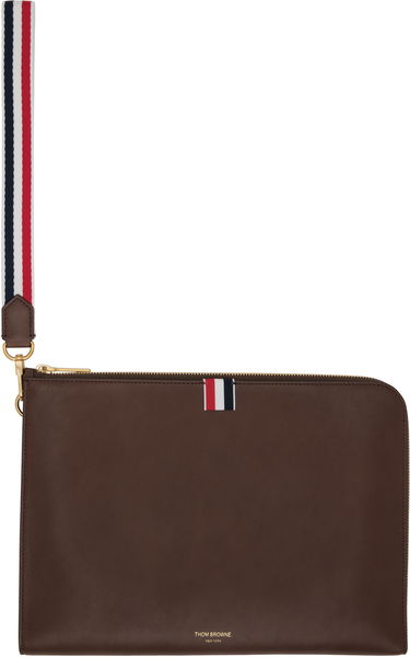 Denarnica Thom Browne Thom Browne Soft Calfskin Medium Gusset Document Holder Rjava | MAC083A-L0117, 0