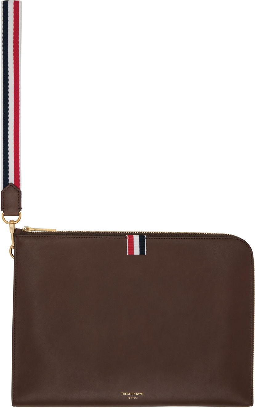 Denarnica Thom Browne Thom Browne Soft Calfskin Medium Gusset Document Holder Rjava | MAC083A-L0117