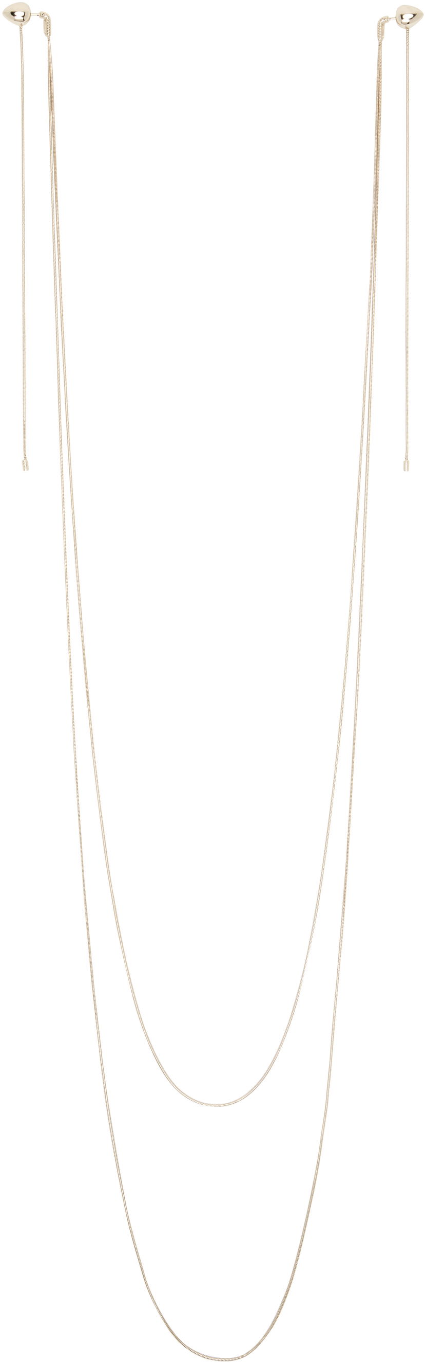 Ogrlica Alaïa ALAÏA Double Strand Earrings Kovinski | AA2B144LA006