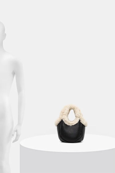 Tote bag Coperni Mini Shearling Bucket Bag Črna | COPBA69840S, 5