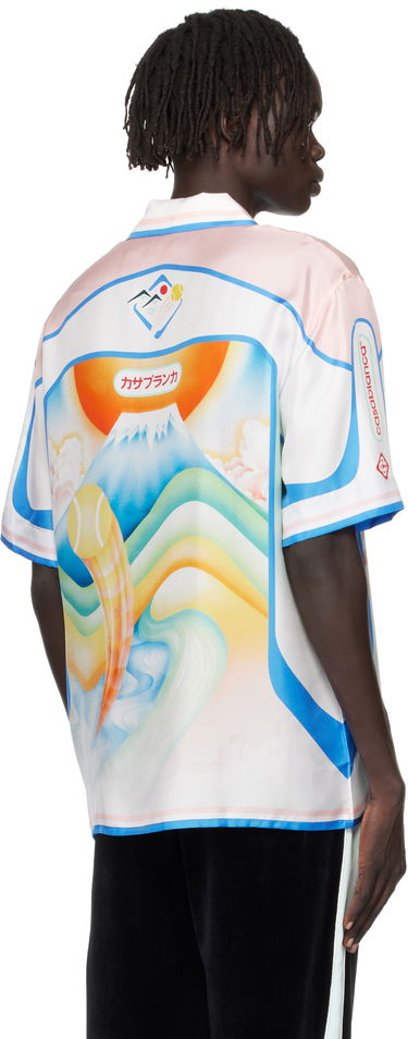 Srajce Casablanca Casablanca Fuji Dream Silk Resort Shirt Bela | MPF25-SH-003-03, 2