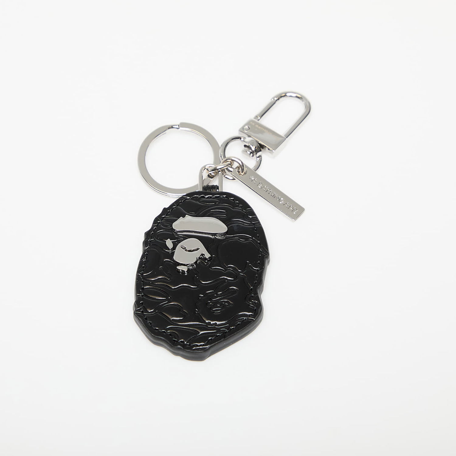 Obeski za ključe BAPE A BATHING APE Ape Head Leather Keychain Črna | 001GDK301009MBLK, 0