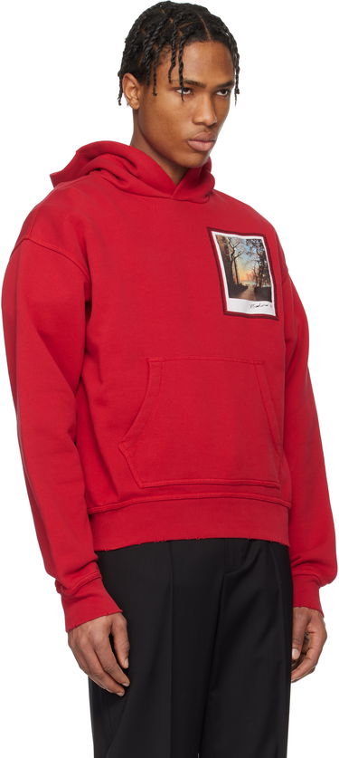 Pulover Helmut Lang Helmut Lang River Postcard Hoodie Rdeča | O10HM522, 1