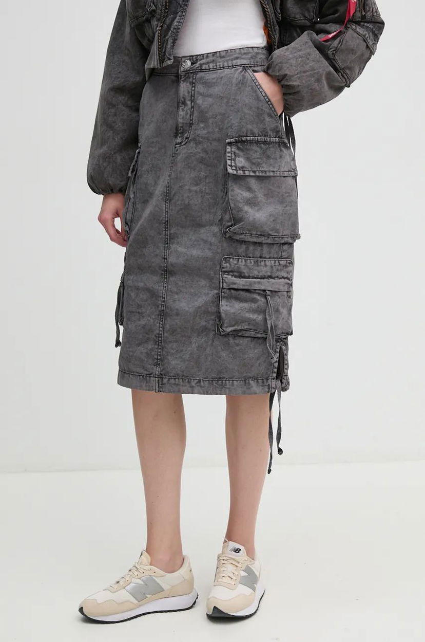 Krila Alpha Industries Midi Skirt Siva | 148068