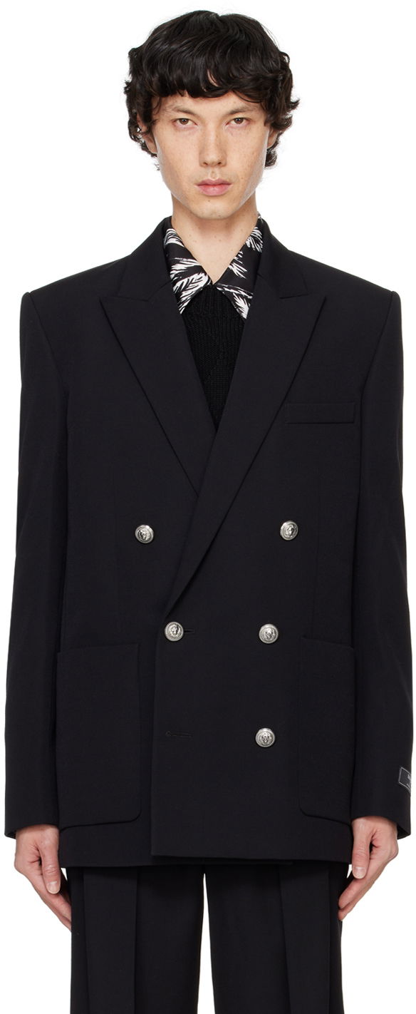 Jakna Balmain Balmain Double-Breasted Blazer Črna | DH0SG030WC09