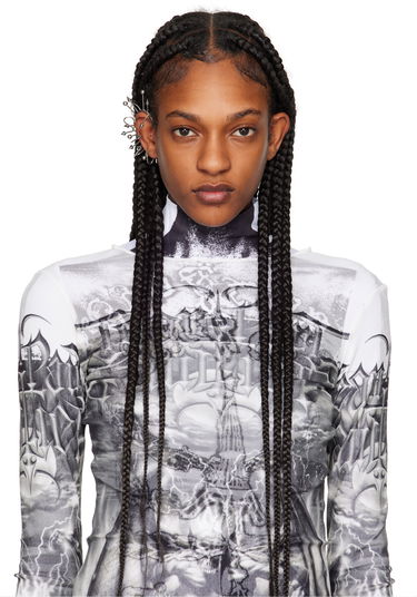 Uhani Jean Paul Gaultier Jean Paul Gaultier Multiple Spikes Single Ear Cuff Kovinski | 24/25-U-BO043-X053-91, 2