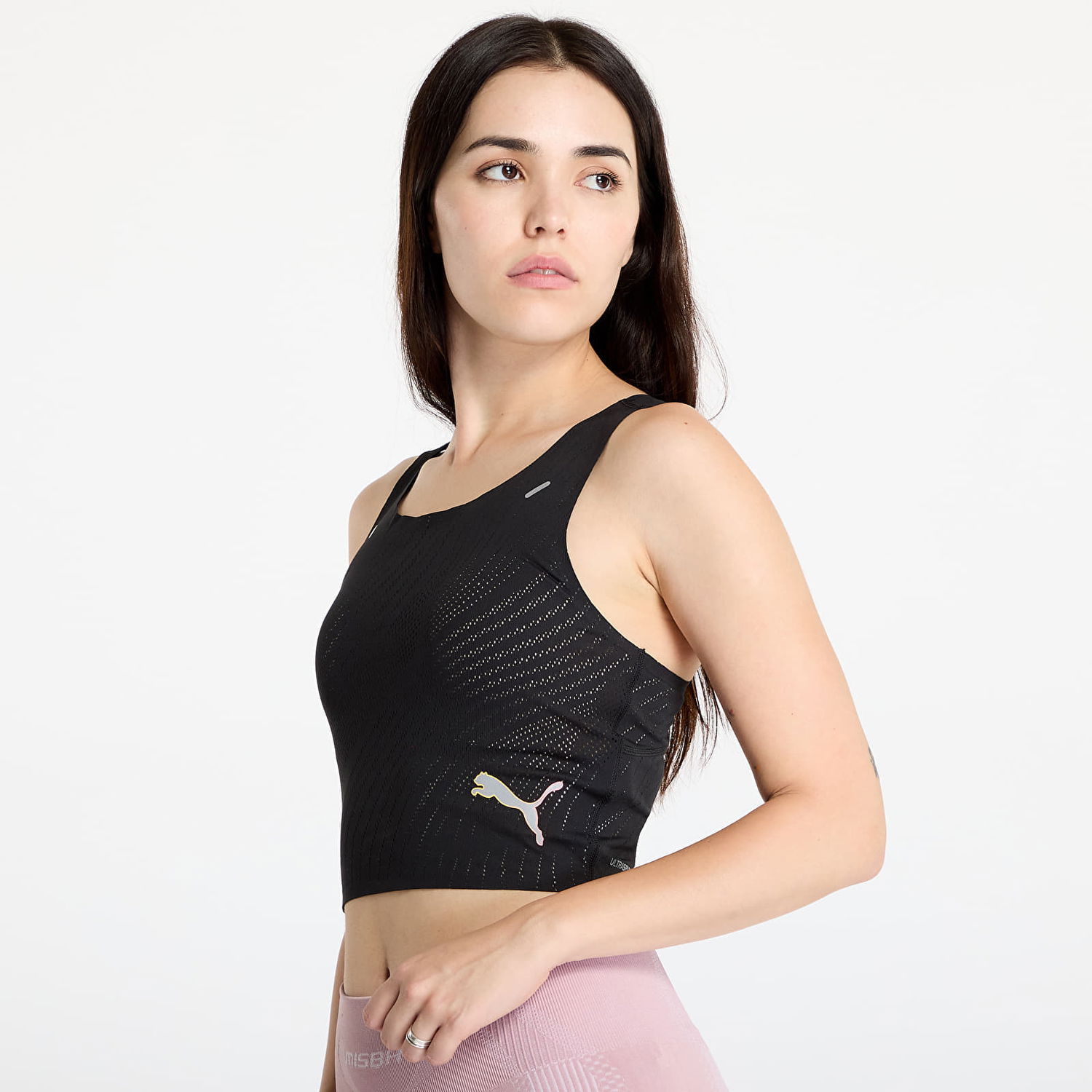 Majica Puma Top Run Ultraspun Crop Top W Black Črna | 52506090, 1