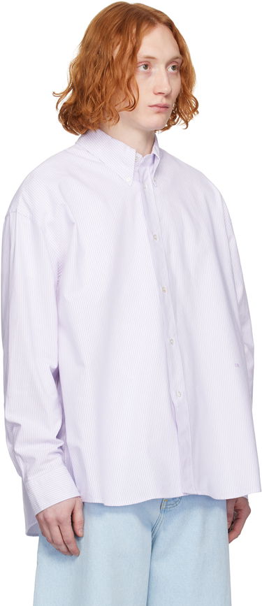 Srajce Studio Nicholson Studio Nicholson Ruskin Striped Shirt Lila | RUSKIN SNM - 1152, 1